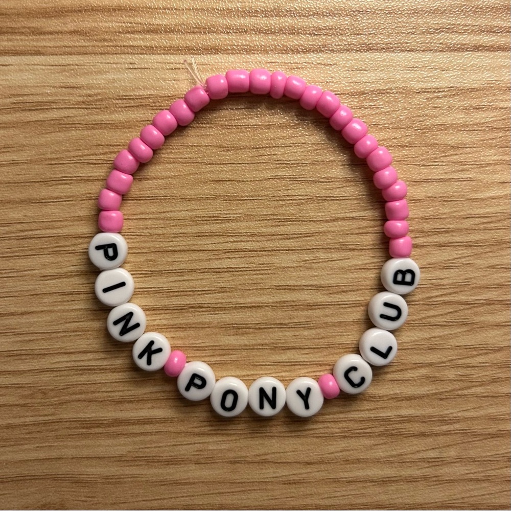 Chappell Roan Pink Pony Club beaded bracelet